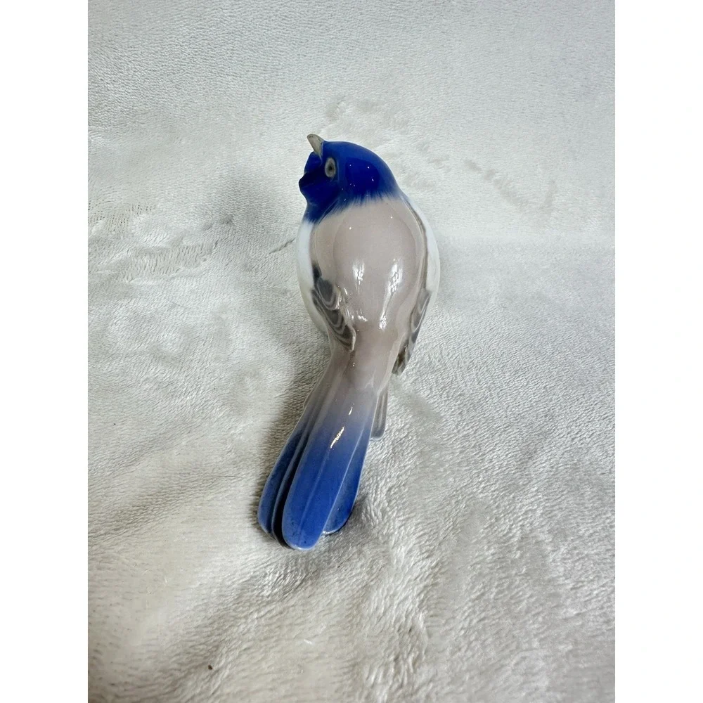 Vintage Bing & Grondahl B&G Titmouse Bird Optimist #1633 Porcelain Figurine Blue